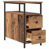 vidaXL Nachttisch mit Schubladen Altholz 30 x 60 x 60 cm Holzwerkstoff