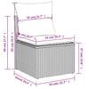 vidaXL 8-tlg. Garten-Sofagarnitur mit Kissen Braun Poly Rattan