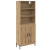 vidaXL Highboard Artisan-Eiche 69,5 x 32,5 x 180 cm Holzwerkstoff
