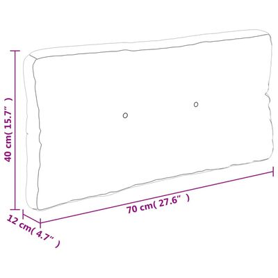 vidaXL Palettenkissen Hellgrün 70x40x12 cm Stoff