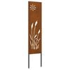 vidaXL Garten Sichtschutz-Leinwand Rostig 32 x 140 cm Wetterfeststahl