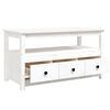vidaXL Couchtisch Wei&szlig; 102x49x55 cm Massivholz Kiefer