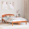 vidaXL Bettrahmen Wachsbraun 120 x 190 cm Massives Kiefernholz