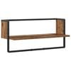 vidaXL Wandregal Wandhalterung Altholz 65 x 25 x 30 cm Metall PB