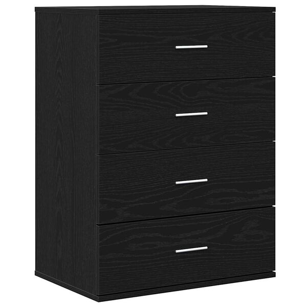 vidaXL Sideboard Schwarz Eichen-Optik 60 x 39 x 80 cm Holzwerkstoff