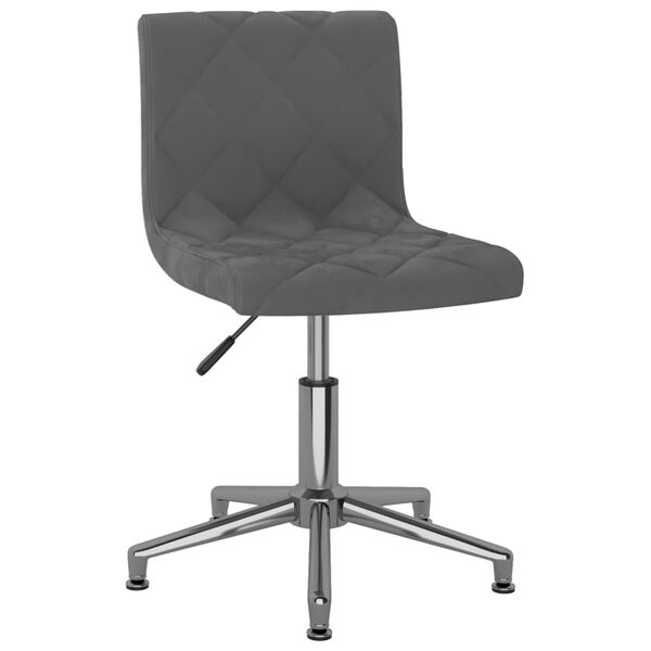 vidaXL Esszimmerst&uuml;hle 2 Stk. Drehbar Dunkelgrau Samt