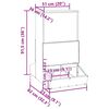 vidaXL Schweinfutterspender Silber 82 x 51 x 91,5 cm Verzinkter Stahl