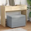 vidaXL Hocker Hellgrau 61 x 41 x 40 cm Stoff und Pressholz