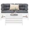 vidaXL 3-tlg. Garten-Sofagarnitur Wei&szlig; Massivholz Kiefer