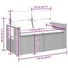 vidaXL 5tlg. Garten-Sofagarnitur mit Kissen Schwarz Poly Rattan Akazie