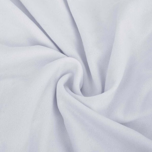 vidaXL Stretch Sofahusse 2-Sitzer Wei&szlig; Polyester-Jersey