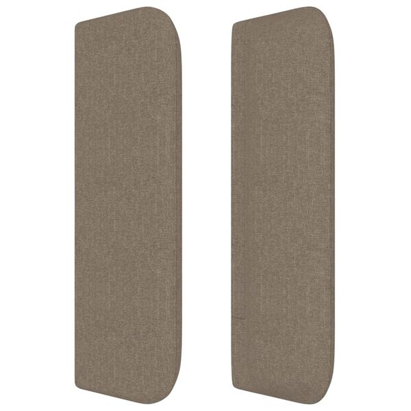 vidaXL Kopfteil mit Ohren Taupe 183x16x78/88 cm Stoff