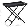 vidaXL Klapptisch Schwarz 80 x 45 x 75 cm Poly Rattan