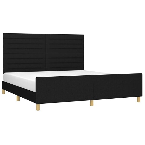 vidaXL Bettgestell ohne Matratze Schwarz 160x200 cm Stoff