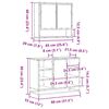 vidaXL 2-tlg. Badm&ouml;bel-Set Sonoma-Eiche Holzwerkstoff