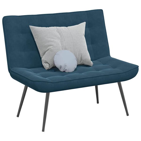 vidaXL Sitzbank Blau 110x74x84 cm Samt