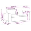 vidaXL Sofa 140cm 2 pcs Hellgrau Metall