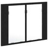 vidaXL Badezimmerspiegelschrank Schwarz Eichen-Optik 60 x 12 x 45 cm