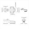 vidaXL Scharnier 123 pcs Silber 0 Eisen