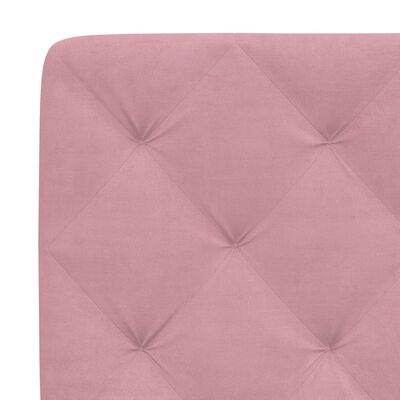 vidaXL Bett mit Matratze Rosa 80x200 cm Samt