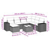 vidaXL 8-tlg. Garten-Sofagarnitur mit Kissen Beige Poly Rattan
