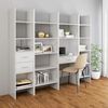 vidaXL 4-tlg. B&uuml;cherregal-Set Hochglanz-Wei&szlig; Holzwerkstoff