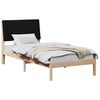 vidaXL Bettrahmen mit Kopfteil Braun 90 x 190 cm Massives Kiefernholz