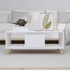 vidaXL Couchtisch Hochglanz-Wei&szlig; 90x50x36,5 cm Holzwerkstoff