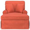 vidaXL Chaise Lounge mit Rock Rot-Orange 91 x 157 x 91 cm Rippenstoff