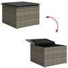 vidaXL Garten-Sofa-Set mit Speicher 6 pcs Grau Poly Rattan