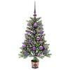 vidaXL Weihnachtsbaum mit 150 LEDs mit St&auml;nder Gr&uuml;n 90 cm PE