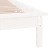 vidaXL Massivholzbett mit LED-Beleuchtung Wei&szlig; 100x200 cm