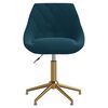 vidaXL Esszimmerst&uuml;hle 4 Stk. Drehbar Blau Samt