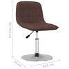 vidaXL Esszimmerst&uuml;hle 2 Stk. Drehbar Braun Stoff