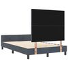 vidaXL Boxspringbett mit Kopfteil Dunkelgrau 120 x 200 cm Samt
