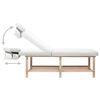 vidaXL Massageliege 2-Zonen Kunstleder Wei&szlig;