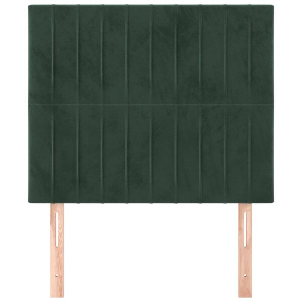 vidaXL Kopfteil Dunkelgr&uuml;n 100x5x118/128 cm Samt