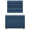 vidaXL Boxspringbett mit Matratze Blau 80x200 cm Stoff