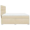 vidaXL Boxspringbett mit Matratze Creme 180x200 cm Stoff