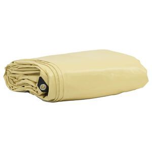 vidaXL Plane 650g / m&sup2; Beige 4 x 6 m Canvas mit PVC-Beschichtung