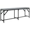 vidaXL Essbank Hellgrau 124x32x45 cm Stahl und Stoff