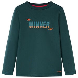 vidaXL Kinder-Langarmshirt Dunkelgr&uuml;n 104