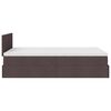 vidaXL Ottoman-Bett mit Matratze Dunkelbraun 120x190 cm Stoff