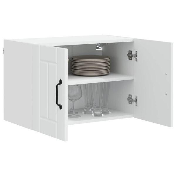 vidaXL K&uuml;chenwandschrank mit T&uuml;r Wei&szlig; 60 x 31 x 40 cm Holzwerkstoff