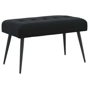vidaXL Bank mit Knopfheftung Schwarz 80 x 40 x 46 cm Samt