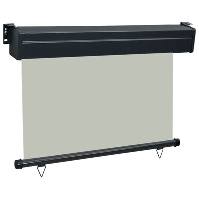 vidaXL Balkon-Seitenmarkise 85x250 cm Grau