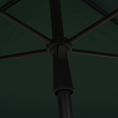 vidaXL Sonnenschirm mit Mast 210x140 cm Grün