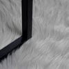 vidaXL Kunstschaffell Teppich Tafalla Grau 160 x 160 cm Polyester