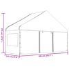 vidaXL Pavillon mit Dach Wei&szlig; 11,15x5,88x3,75 m Polyethylen