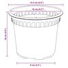 vidaXL Runder Blumentopf 6 pcs Schwarz &Oslash; 12,5 x 10 cm Kunststoff